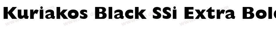 Kuriakos Black SSi Extra Bold Italic字体转换